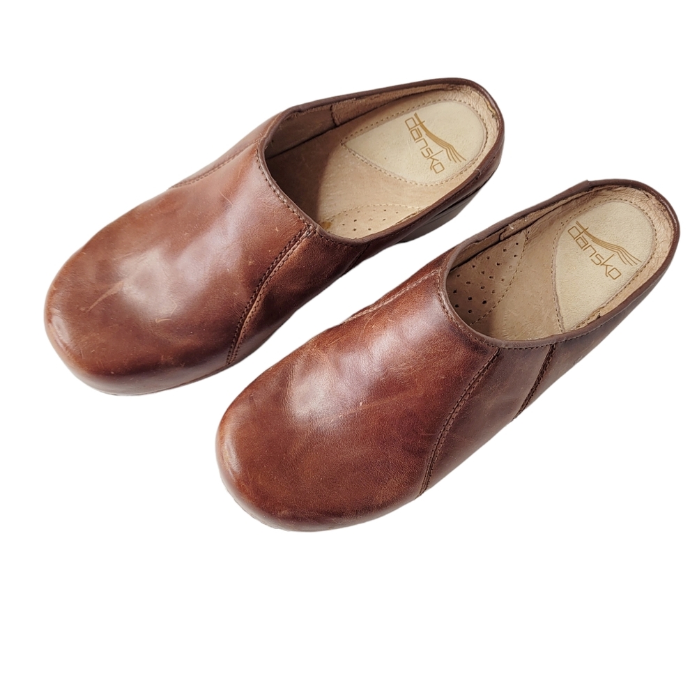 Dansko Leather Brown Clogs 38/7.5